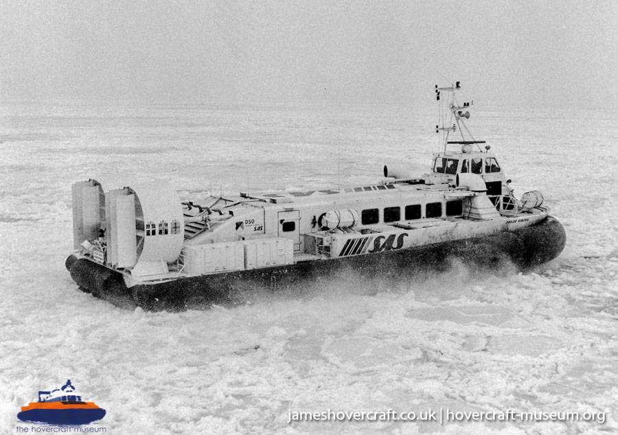 AP1-88 hovercraft with the Scandinavian company SAS -  (credit: The <a href='http://www.hovercraft-museum.org/' target='_blank'>Hovercraft Museum Trust</a>).